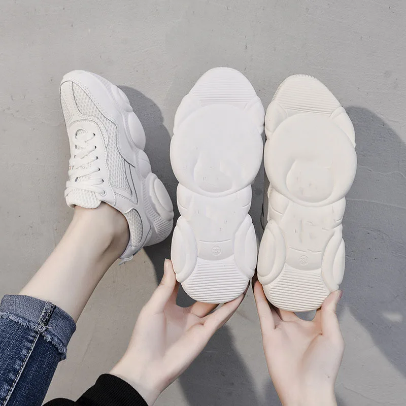 Thick Platform Shoes Women Casual Black Lace Up Round Toe Sneakers Female Creepers Moccasins luxury shoes women designers Thick Platform Shoes Women Casual Black Lace Up Round Toe Sneakers Female Creepers Moccasins luxury shoes women designers