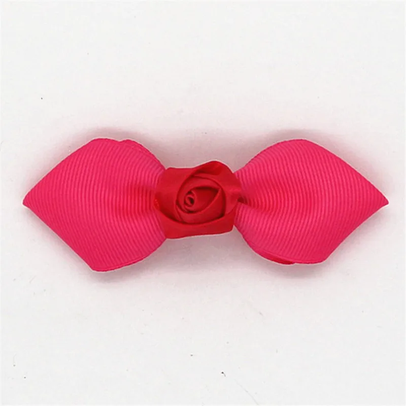 

Barrettes for Girls Boutique Hair Clip Bows Ribbon Hairpins Ribbon rose Hairgrip headwear Hairgrip hair accessories for girls