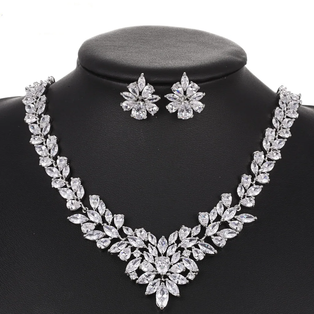 Креативный дизайн высокое качество кубического циркония свадебное ожерелье и серьги Роскошные хрустальные свадебные ювелирные наборы # ... Креативный дизайн высокое качество кубического циркония свадебное ожерелье и серьги Роскошные хрустальные свадебные ювелирные наборы # ...