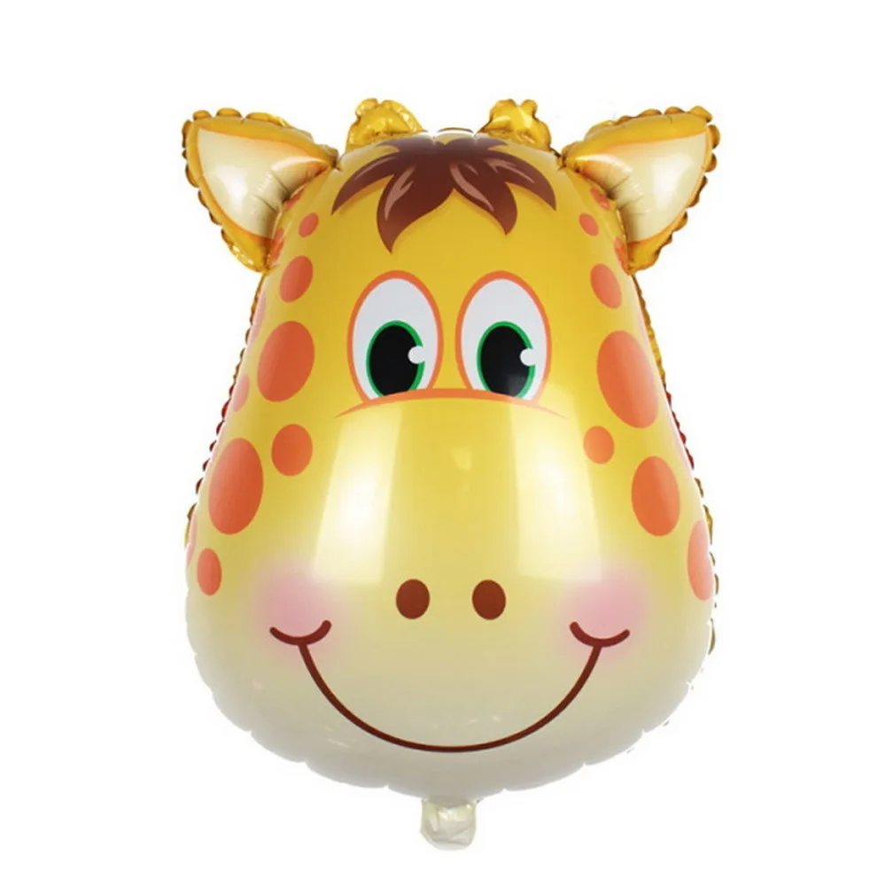 Various Cartoon Animal Aluminum Film Lion Tiger Zebra Cow Etc. Head Light Balloon JJ-QQ29 | Дом и сад