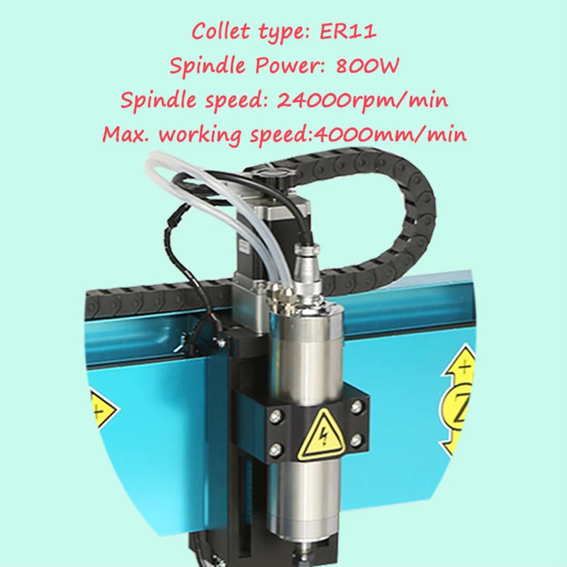 Шпиндель водяного охлаждения 800 Вт для фрезерного станка с ЧПУ|spindle for cnc|spindle