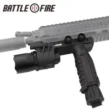 Тактический Передняя рукоятка Сверхмощный жесткий светильник T6 светодиодный светильник-вспышка Лазерная модификация Замена подходит для охоты 20 мм