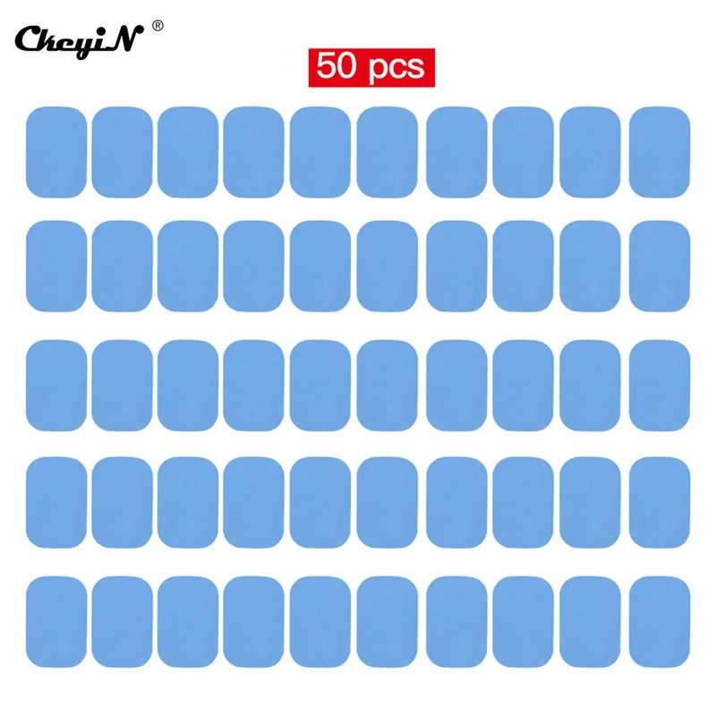 50 шт. Сменные гелевые подушечки для EMS, тренировочный Утяжелитель, брюшной тонизирующий пояс, сменные гелевые накладки для массажа тела, забота о здоровье, 44