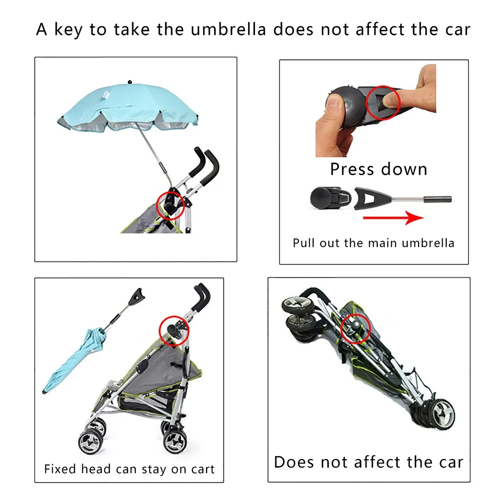 

1pc Universal Pram Buggy Baby Carrier Parasol Sun Shade Sun Protection Umbrella