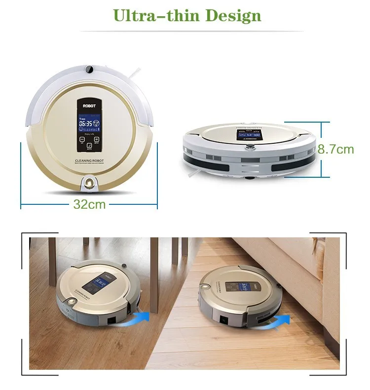 Корабль из ЕС CN или RU) робот пылесос A325(развертки, вакуум, Швабра, стерилизация) ЖК сенсорный экран, Расписание, автоматическая зарядка