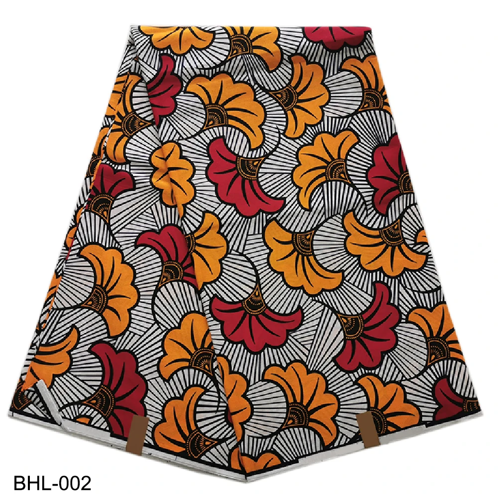

Hot Selling wax African fabric 100% Cotton Ankara fabric high quality Nigerian wax prints fabric 2019 Real Dutch Wax 6 yards BHL