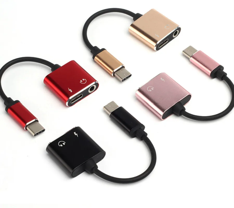 

Type C to 3.5mm Earphone Adapter Charger USB C Audio Cable Charger 2 in 1 Type C to 3.5mm Jack Headphone for Xiaomi Mi6