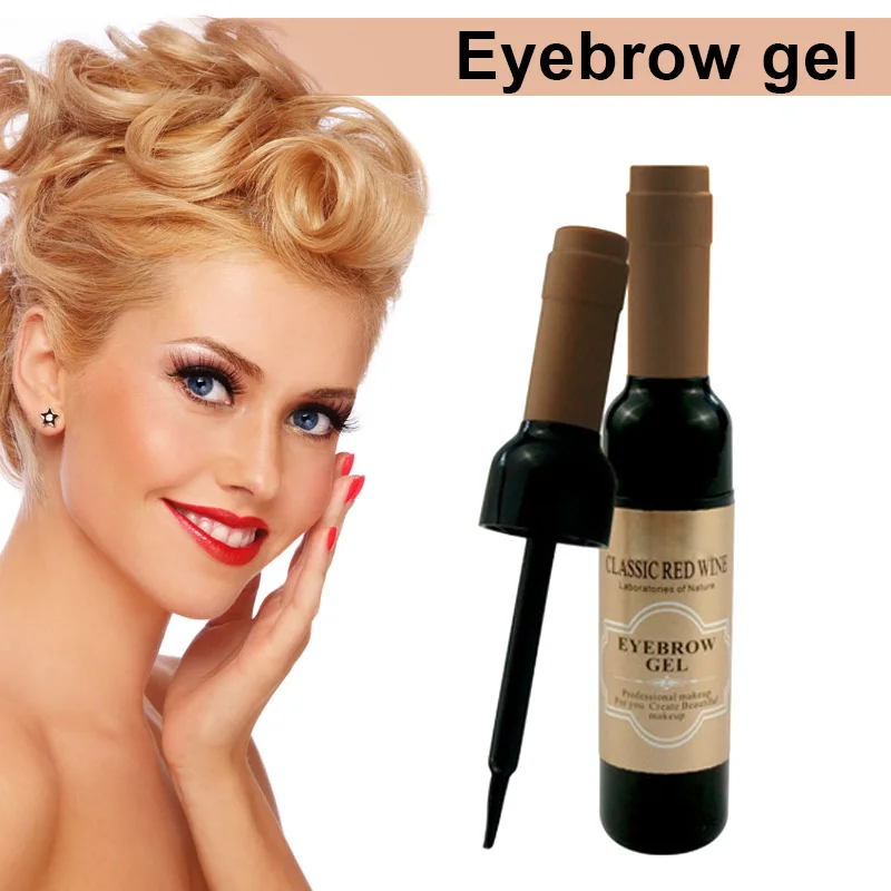 Special Price for  2018 High Quality Peel off Eye Brow Tattoo Gel Cute Red Wine Bottle Shape Eyebrow Gel Cosmetics