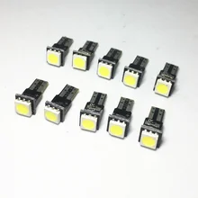 20шт Автомобильный интерьер T5 Led 1SMD 5050 авто боковой клиновидный светильник лампочка DC 12V светильник Керамическая, для приборной панели измерительный прибор керамический