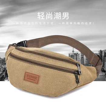 

Yesetn Bag 062019 Cross border canvas purse outdoor sports multi function chest bag