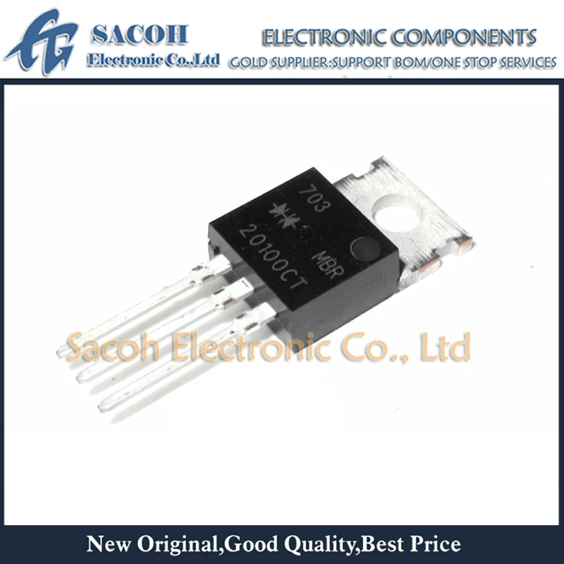 

Free Shipping 10Pcs MBR20100CT MBR20100CTP MBR20100 20100 TO-220 20A 100V Schottky Rectifier Diode