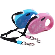 3M Retractable Dog Traction Rope Pet Dog/Cat Puppy Traction Rope Walking Leash Lead Perfect for  small and medium pets Blue/Pink