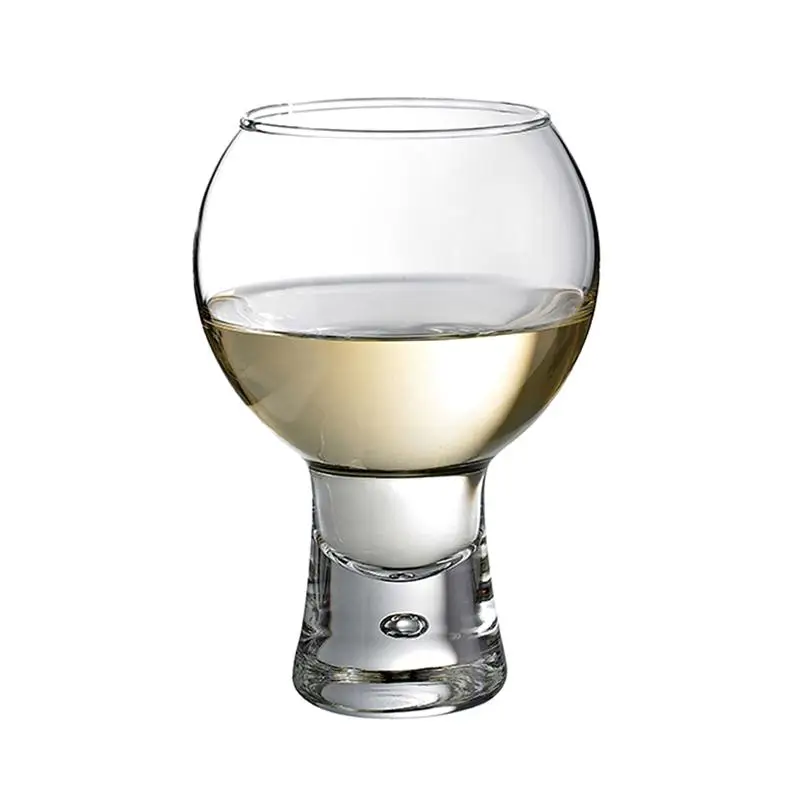 330ML Bubble Base Wine Glass Short Stem Cup Cocktail Glass Transparent