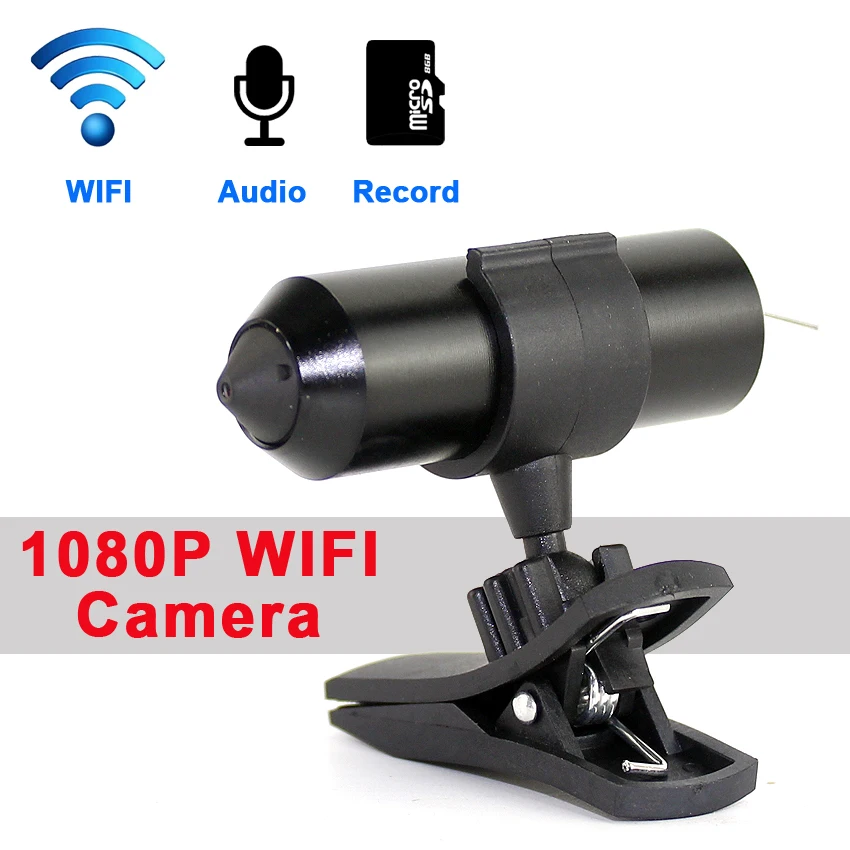 

1080P Bullet Mini Wifi Camera H.264 3.7mm Lens Mini Peephole TF Card record wireless IP Camera