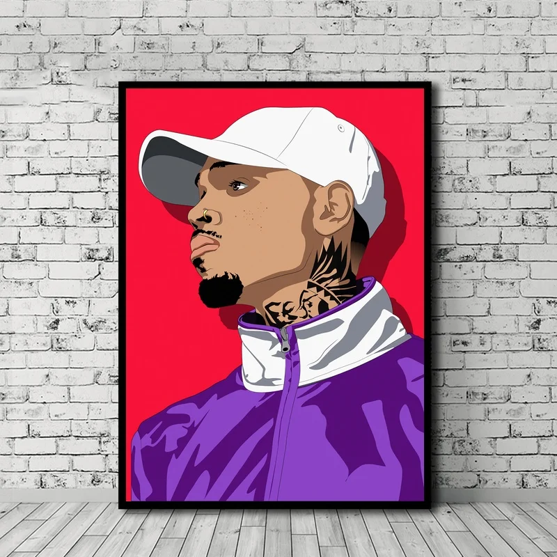 

Chris Brown Poster Canvas Prints Artwork Wall Decor Home Decor No Frame Dropshipping