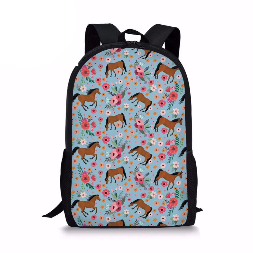 

Drop shipping 2018 Children Backpacks Cartoon Horse Satchel Rucksack Students Boys Bagpack Bookbags For Teenagers Kids Mochila