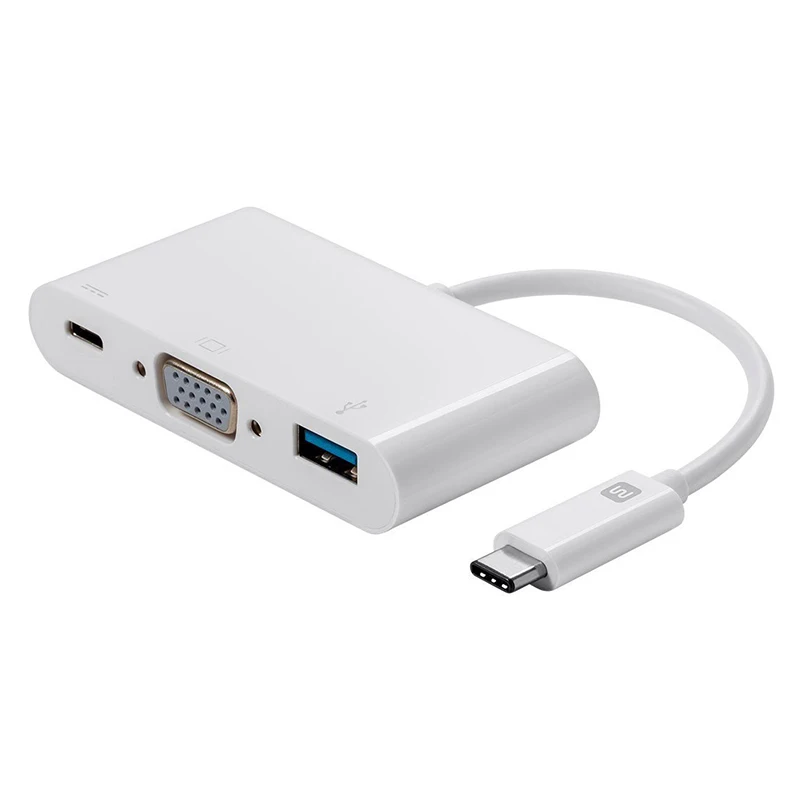 

USB-C to VGA Female + USB A 3.0 Female + USB Type C Female adapter(114504)