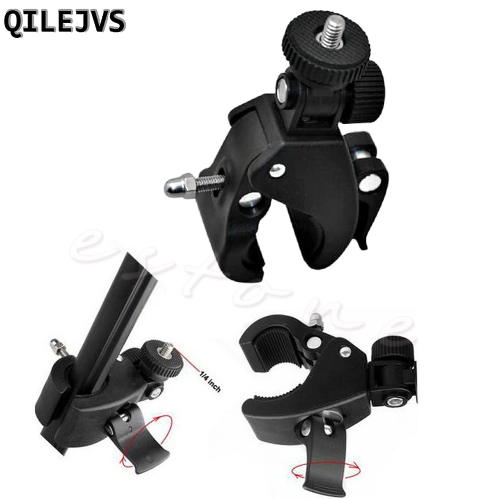 

QILEJVS NEW 1Pc Bicycle Bike Handlebar Mount 1/4 Screw Clamp Bracket Tripod For Camera DV