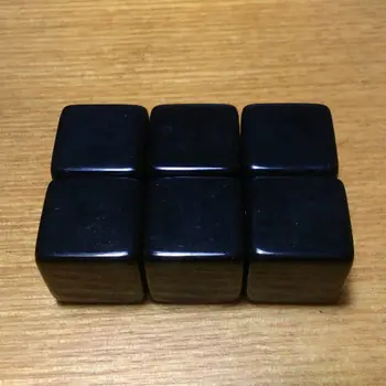 

Free shipping Exclusive NEW 6pcs 14mm black blank dice 6-sided D6 dice for board game and card games accessories