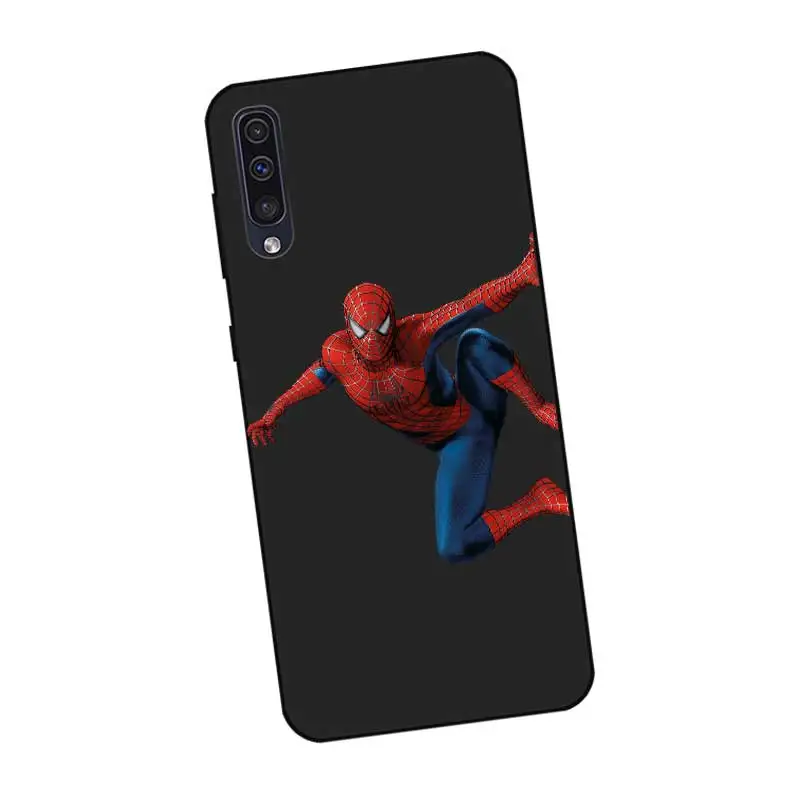 P200 Человек-паук черный силиконовый чехол для samsung Galaxy A6 A7 A8 A9 A10 A30 A40 A50 A60 A70 A80 A90 5G A20E плюс - Цвет: P3185