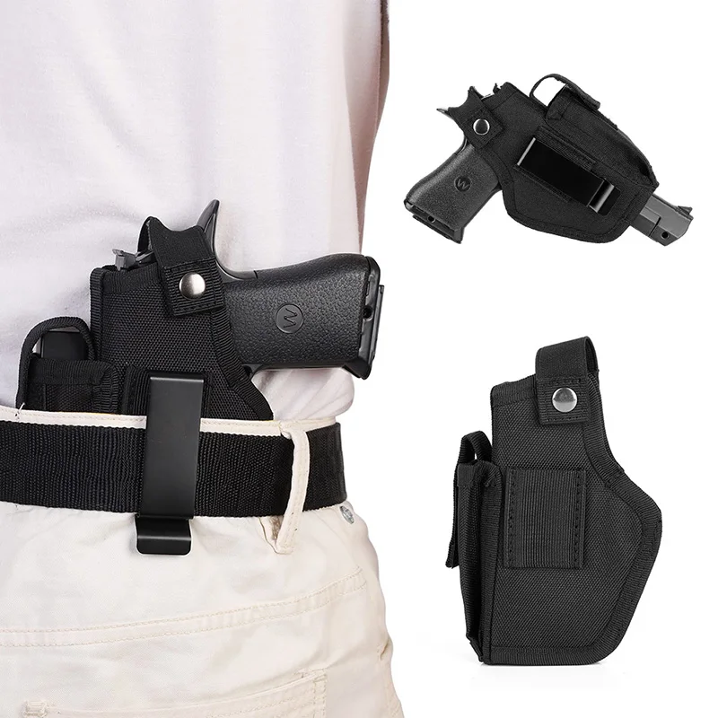 

(Tactical) Waist Belt Pouch For Magazine Flashlight Holster Right Left Handed Cuttable (Concealed) Pistol Carry Case