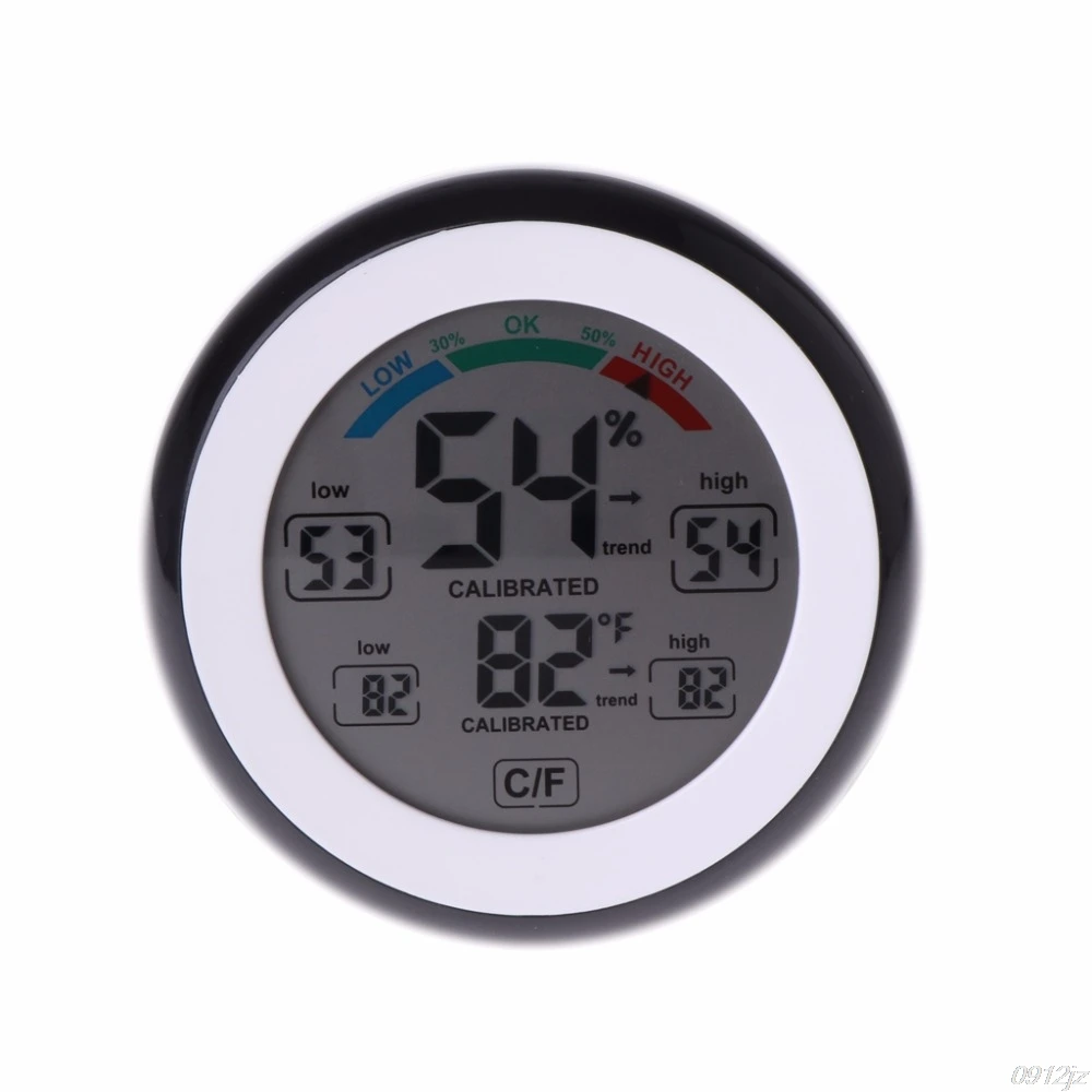 

Household Digital Thermometer Hygrometer Temperature Gauge Humidity Monitor Meter Max Min Value Trend Display