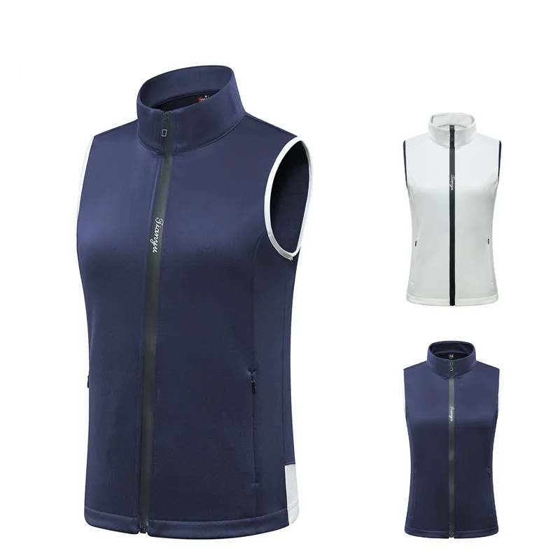 Lady Autumn Golf Jacket Sleeveless Outwear Outdoor Sports Clothing Golf Coat 2 Colors For Women Zipper Vest Warm Clothes D0685 Lady Autumn Golf Jacket Sleeveless Outwear Outdoor Sports Clothing Golf Coat 2 Colors For Women Zipper Vest Warm Clothes D0685
