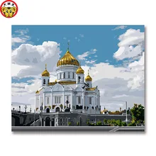 Potala дворец архитектура лама религиозные верования домашний декор живопись DIY картина цвет заполнения ручной