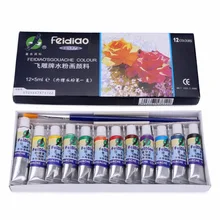 Новые 12 цветов Масляные Краски s гуашь краски тубы набор 5 мл художника Рисование пигментные краски пигментные пигменты товары для рукоделия с кистью