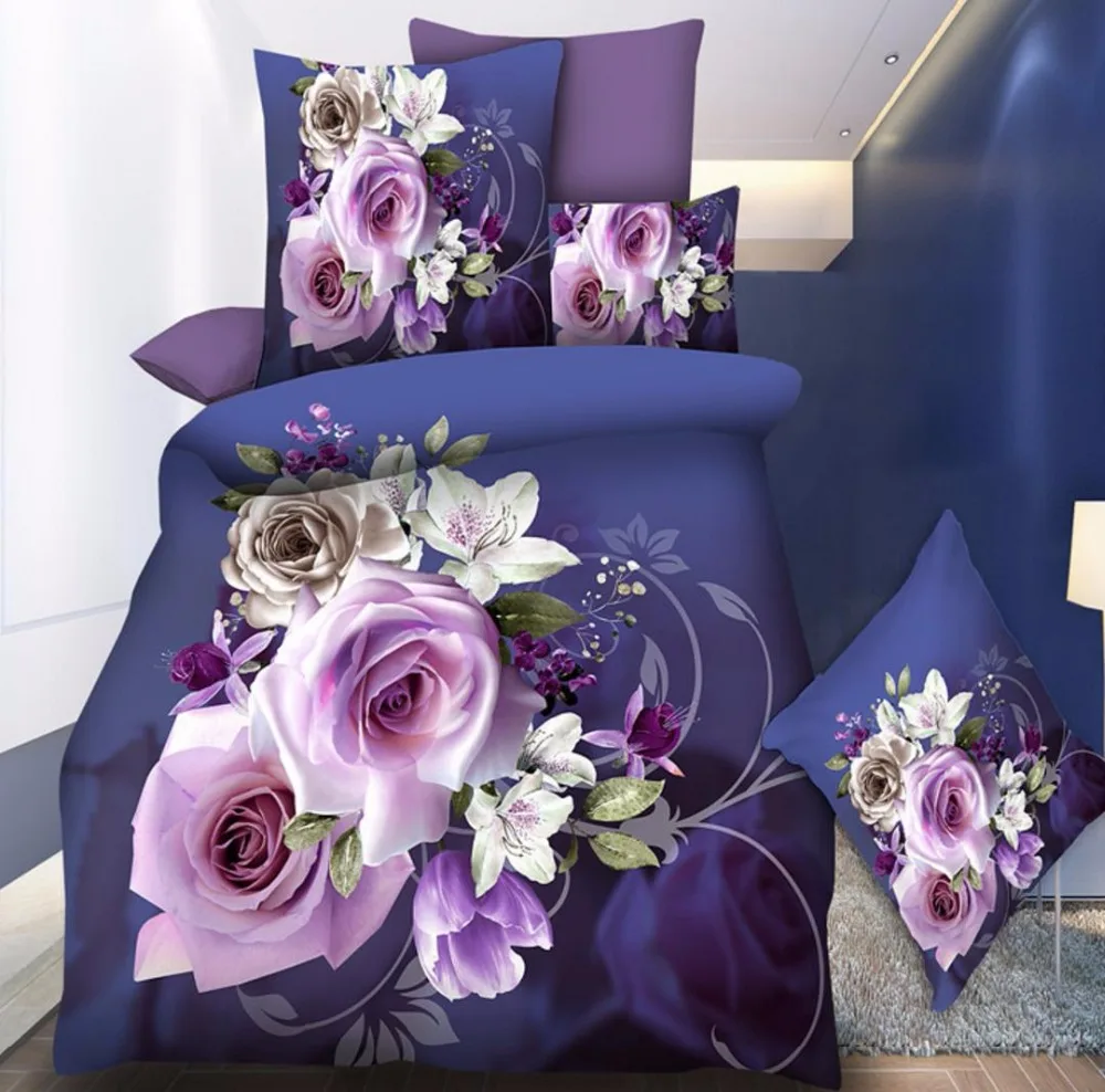 

2018 New Dream 3D Printing Nebala Outer Space Galaxy Bedding Set 4piece Polyester Cotton Duvet Cover Flat Sheet with Pillow