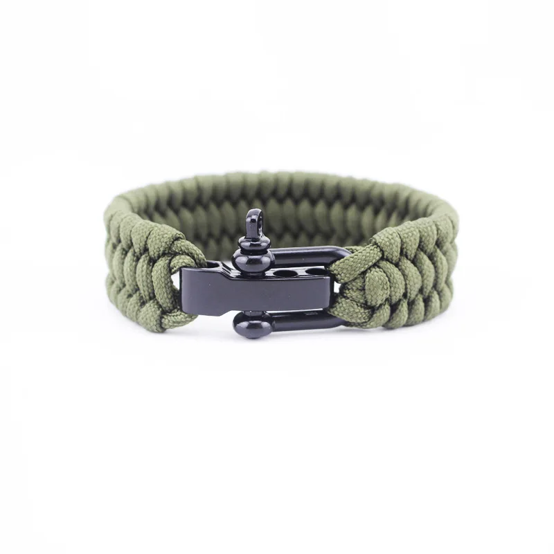 سوار النجاة في الهواء الطلق التخييم Paracord المظلة مجموعة الحبال الحبل الطوارئ سوار حبل للرجال النساء