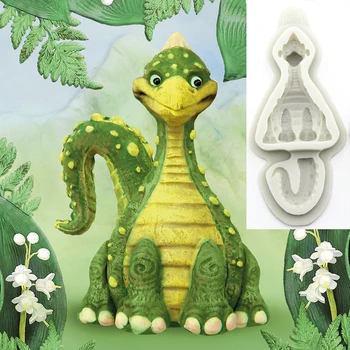 

3D simulation dinosaur Shaped fondant cake mold silicone chocolate Handmade Soap Silicone mold DIY baking tool