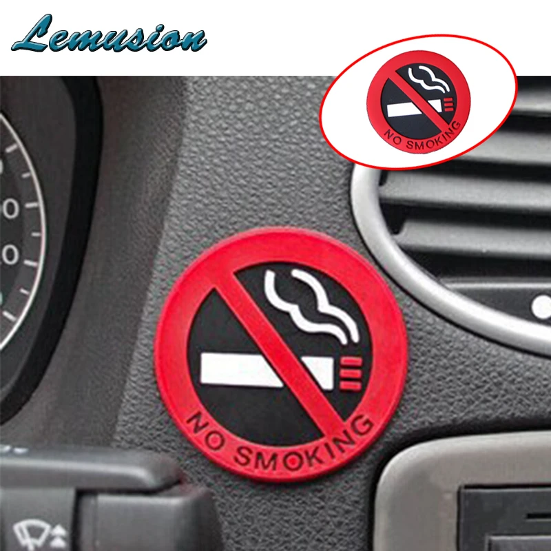 Авто Стайлинг 1 шт. наклейки для автомобиля логотип NO SMOKING Kia rio ceed sportage Mazda 3 6 cx 5