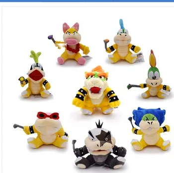 

Free shipping 15cm-18cm Super Mario Bros Koopa Koopaling Plush Toys Dolls for chidren birthday gift