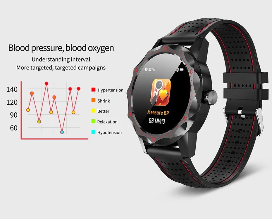 Для мужчин IP68 Водонепроницаемый трекер активности фитнес-трекер цветной экран Смарт-часы Smartwatch часы с полями для Android Iphone IOS Телефон