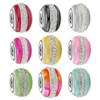 

Trendy Charms Beads For Jewelry Making Fit DIY Bracelets Hot Sale Dropshipping Crystal Rainbow Bead