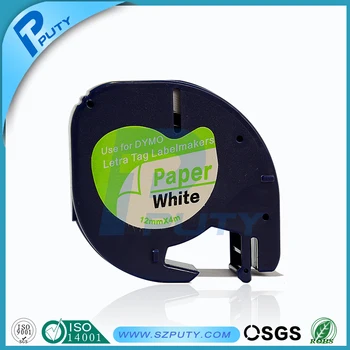 

12mm*4m black on white Dymo 91200,dymo paper LT label tape 91200 DYMO LetraTag Label Tape DYMO label printer