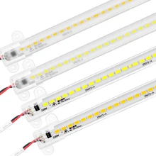 5 шт.* 50 см ультра тонкий светодиодный бар светильник 220V 72 светодиодный s 5730 SMD высокая яркость AC220V светодиодный трубка быстрое соединение жесткий полосу светильник