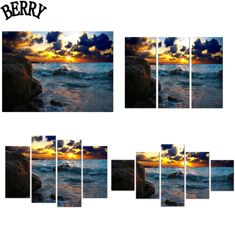

DIY 5d diamond Painting cross stitch Dark Sunset natural scenery wall stickers,5d diamond embroidery diamond mosaic Home Decor