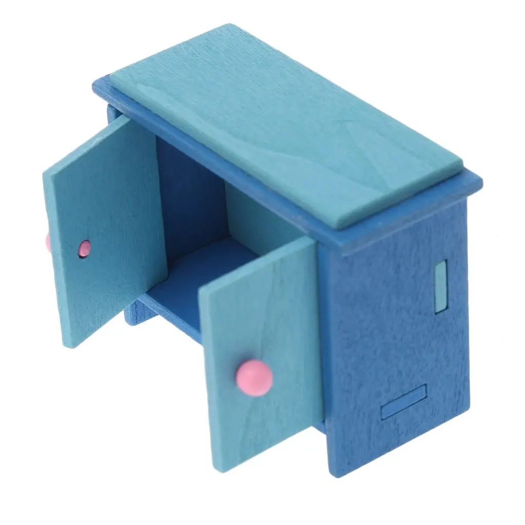 1 set/6pcs Baby Wooden Dollhouse Furniture Dolls House Miniature Child Play Toys Gifts