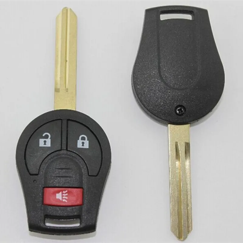 

DAKATU 2+1 3 Buttons Car Remote Key Case Shell For Nissan Cube Juke Rogue Fob Auto Key Case Cover Replacement
