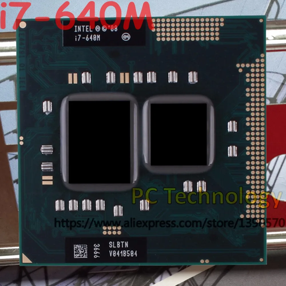 Оригинальный процессор Intel core I7 640m SLBTN двухъядерный 2 8 ГГц L3 = 4 м работает на HM55 с