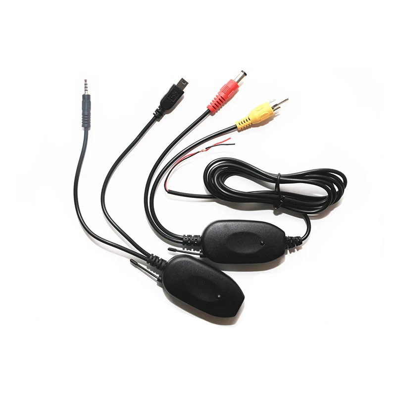 

Wireless parking camera cable 2.5mm earphone port 2.4 Ghz Transmitter & Receiver kit for car backup camera connect portable GPS