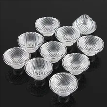 Прочный 10 шт./компл. 20mm 10 pcs/30/60/90/120 градусов PMMA светодиодный линзы коллиматор отражатель для 1 Вт, 3 Вт, 5 Вт, светодиодный светильник лампа E27 MR16 GU10