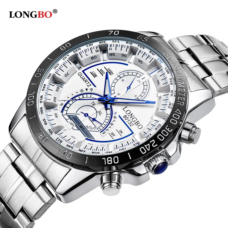 

New Arrival Of Longbo Brand Sport Watch Men Analog 3Bar Waterproof Military Wristwatches Male Stainless Steel Quartz Watches