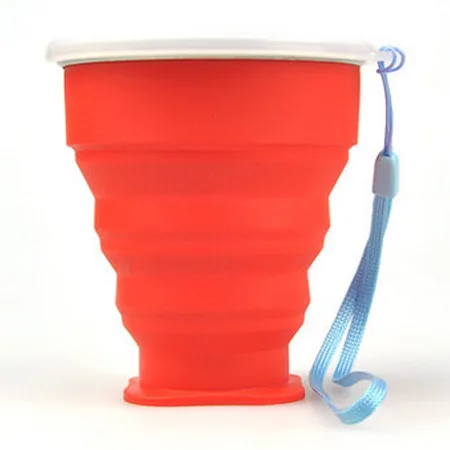 Креативные путешествия складная силиконовая чашка для полоскания горла бутылка для походов мыть Gargle сумка аксессуары Прямая - Цвет: Red