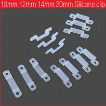 100 шт 10 мм 12 мм 14 мм 20 мм Силиконовые скобы для 5V 12V 24V Светодиодные полосы светильник трубки 5050 WS2812B WS2811 SK6812 WS2801