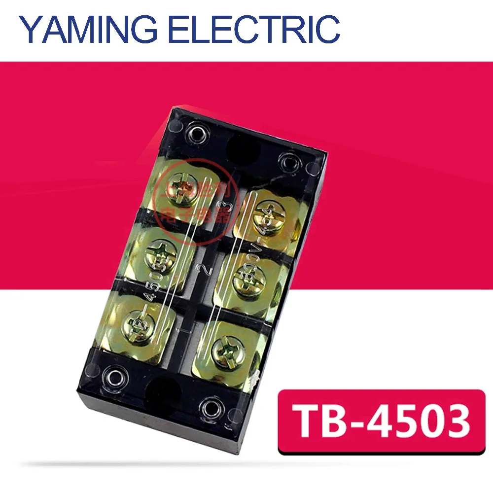 

P111 600V 45A TB-4503 Panel Mount Fixed Barrier 3 Position 6 screws Terminal Block Connector terminator terminales