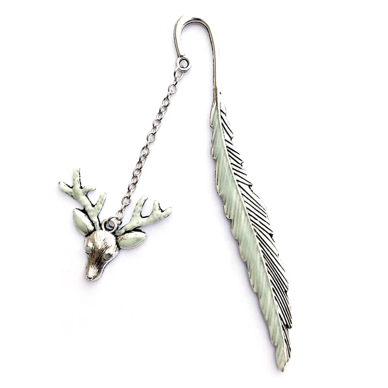 Голова оленя закладка-перо этикетка Read Maker светится в темноте маркеры книг