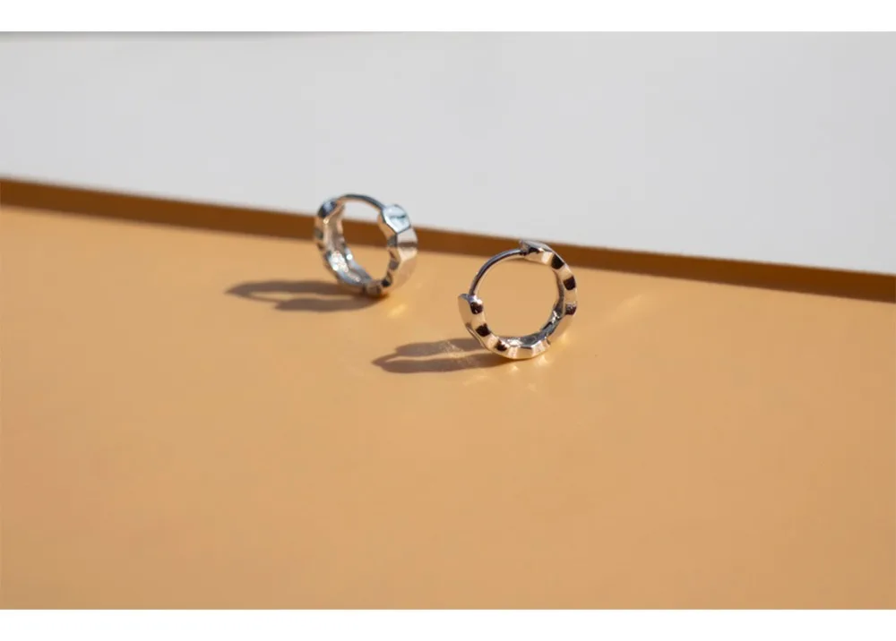 

925 sterling silver earring fashion small round ear rings ear bone ear buckle simple personality wild female man unisex ear jewl